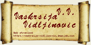 Vaskrsija Vidljinović vizit kartica